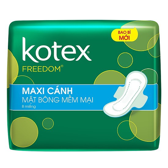 Kotex  Freedom maxi Wing 8pcs/bag, 48bags/case