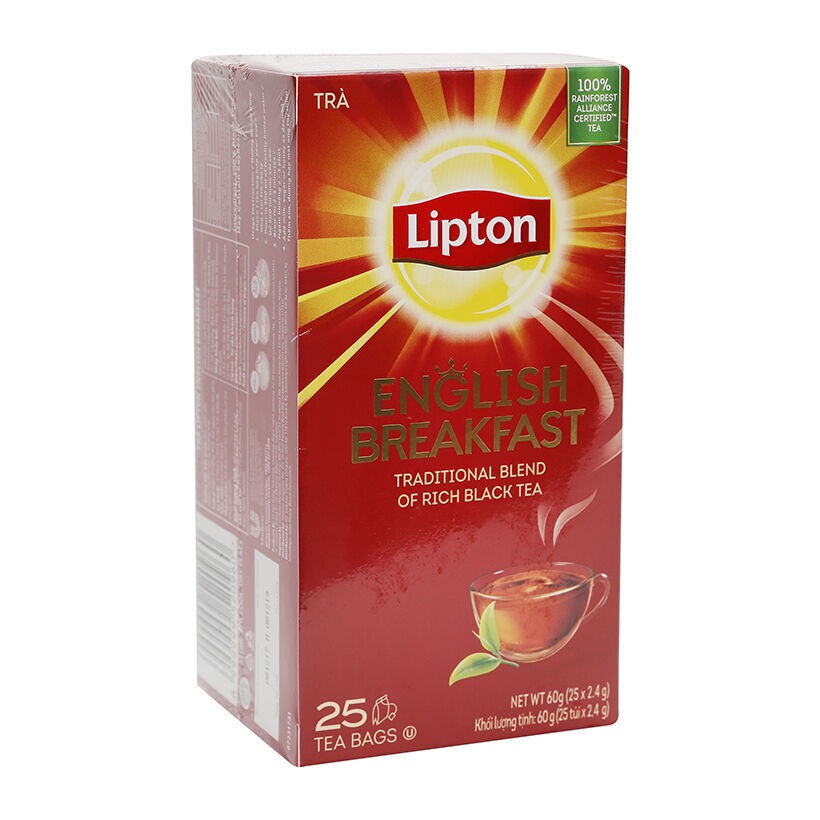 Lipton English Helium Breakfast 2.4gx25 sachets/box, 18 boxes/carton